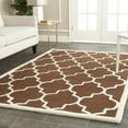 thumbnail image 1 of SAFAVIEH Cambridge Kevin Geometric Wool Area Rug, Dark Brown/Ivory, 4' x 6', 1 of 6