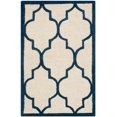 thumbnail image 1 of SAFAVIEH Cambridge Kevin Geometric Wool Area Rug, Ivory/Navy, 3' x 5', 1 of 5