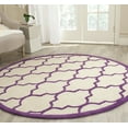 thumbnail image 1 of SAFAVIEH Cambridge Kevin Geometric Wool Area Rug, Ivory/Purple, 6' x 6' Round, 1 of 7