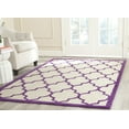 thumbnail image 1 of SAFAVIEH Cambridge Kevin Geometric Wool Area Rug, Ivory/Purple, 6' x 6' Square, 1 of 6