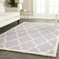 thumbnail image 1 of SAFAVIEH Cambridge Kevin Geometric Wool Area Rug, Lavender/Ivory, 6' x 6' Square, 1 of 6