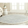thumbnail image 1 of SAFAVIEH Cambridge Kevin Geometric Wool Area Rug, Light Blue/Ivory, 6' x 6' Round, 1 of 6