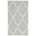 thumbnail image 1 of SAFAVIEH Cambridge Kevin Geometric Wool Area Rug, Silver/Ivory, 3' x 5', 1 of 6