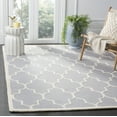 thumbnail image 1 of SAFAVIEH Cambridge Kevin Geometric Wool Area Rug, Silver/Ivory, 7'6" x 9'6", 1 of 7
