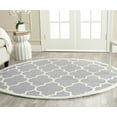 thumbnail image 1 of SAFAVIEH Cambridge Kevin Geometric Wool Area Rug, Silver/Ivory, 8' x 8' Round, 1 of 7