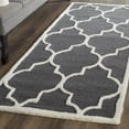 thumbnail image 1 of SAFAVIEH Cambridge Kevin Geometric Wool Runner Rug, Dark Grey/Ivory, 2'6" x 6', 1 of 7