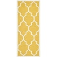 thumbnail image 1 of SAFAVIEH Cambridge Kevin Geometric Wool Runner Rug, Gold/Ivory, 2'6" x 16', 1 of 5