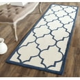 thumbnail image 1 of SAFAVIEH Cambridge Kevin Geometric Wool Runner Rug, Ivory/Navy, 2'6" x 6', 1 of 6