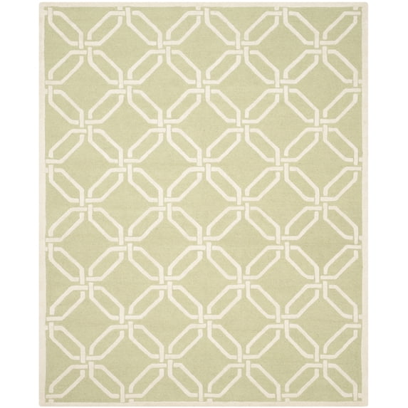 SAFAVIEH Cambridge Kierra Geometric Wool Runner Rug, Lime/Ivory, 2'6" x 8'