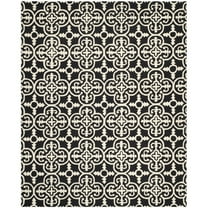 SAFAVIEH Cambridge Kimberly Geometric Wool Area Rug, Black/Ivory, 10' x 14'