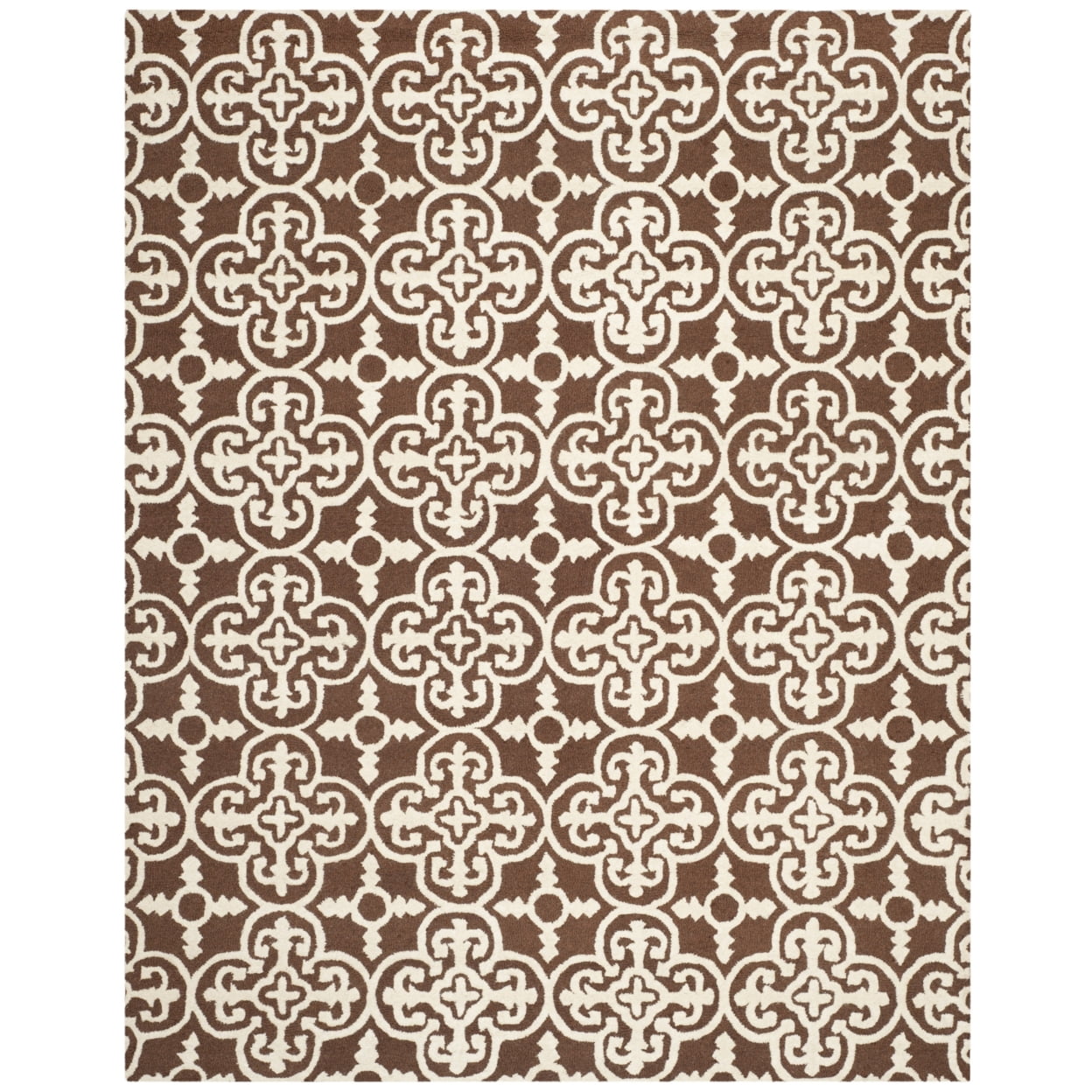 Cambridge Dark Brown and Ivory Hand-Tufted Wool Area Rug