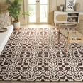 thumbnail image 1 of SAFAVIEH Cambridge Kimberly Geometric Wool Area Rug, Dark Brown/Ivory, 9' x 12', 1 of 11