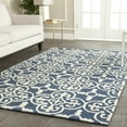 thumbnail image 1 of SAFAVIEH Cambridge Kimberly Geometric Wool Area Rug, Navy/Ivory, 4' x 6', 1 of 7