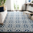 thumbnail image 1 of SAFAVIEH Cambridge Kimberly Geometric Wool Area Rug, Navy/Ivory, 8' x 10', 1 of 7