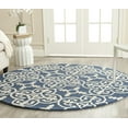 thumbnail image 1 of SAFAVIEH Cambridge Kimberly Geometric Wool Area Rug, Navy/Ivory, 8' x 8' Round, 1 of 7