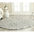 thumbnail image 1 of SAFAVIEH Cambridge Kimberly Geometric Wool Area Rug, Silver/Ivory, 4' x 4' Round, 1 of 7