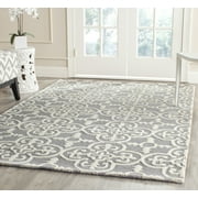 SAFAVIEH Cambridge Kimberly Geometric Wool Area Rug, Silver/Ivory, 9' x 12'
