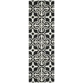 thumbnail image 1 of SAFAVIEH Cambridge Kimberly Geometric Wool Runner Rug, Black/Ivory, 2'3" x 14', 1 of 7