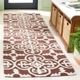 thumbnail image 1 of SAFAVIEH Cambridge Kimberly Geometric Wool Runner Rug, Dark Brown/Ivory, 2'6" x 6', 1 of 10