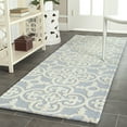 thumbnail image 1 of SAFAVIEH Cambridge Kimberly Geometric Wool Runner Rug, Light Blue/Ivory, 2'6" x 12', 1 of 7