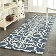 thumbnail image 1 of SAFAVIEH Cambridge Kimberly Geometric Wool Runner Rug, Navy/Ivory, 2'6" x 16', 1 of 7