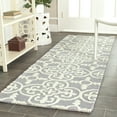 thumbnail image 1 of SAFAVIEH Cambridge Kimberly Geometric Wool Runner Rug, Silver/Ivory, 2'6" x 22', 1 of 7