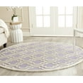 thumbnail image 1 of SAFAVIEH Cambridge Kirsten Geometric Wool Area Rug, Lavender/Ivory, 6' x 6' Round, 1 of 7