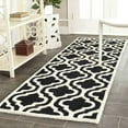 thumbnail image 1 of SAFAVIEH Cambridge Kirsten Geometric Wool Runner Rug, Black/Ivory, 2'6" x 6', 1 of 9