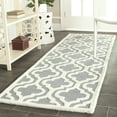 thumbnail image 1 of SAFAVIEH Cambridge Kirsten Geometric Wool Runner Rug, Silver/Ivory, 2'6" x 16', 1 of 7