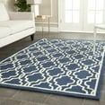 thumbnail image 1 of SAFAVIEH Cambridge Kyle Geometric Wool Area Rug, Navy/Ivory, 4' x 6', 1 of 8