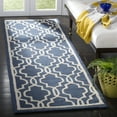 thumbnail image 1 of SAFAVIEH Cambridge Kyle Geometric Wool Runner Rug, Navy/Ivory, 2'6" x 6', 1 of 8