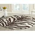 thumbnail image 1 of SAFAVIEH Cambridge Leah Geometric Wool Area Rug, Ivory/Brown, 6' x 6' Round, 1 of 8