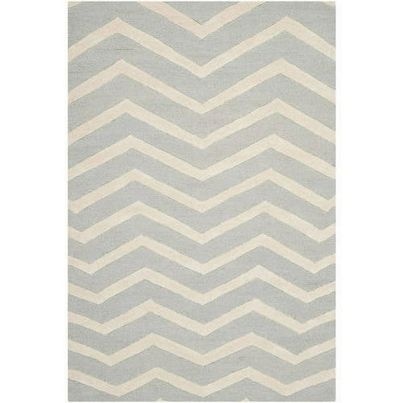 SAFAVIEH Cambridge Leon Geometric Wool Area Rug, Gray/Ivory, 8' x 10'