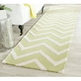 thumbnail image 1 of SAFAVIEH Cambridge Leon Zig Zag Stripes Wool Runner Rug, Green/Ivory, 2'6" x 8', 1 of 6
