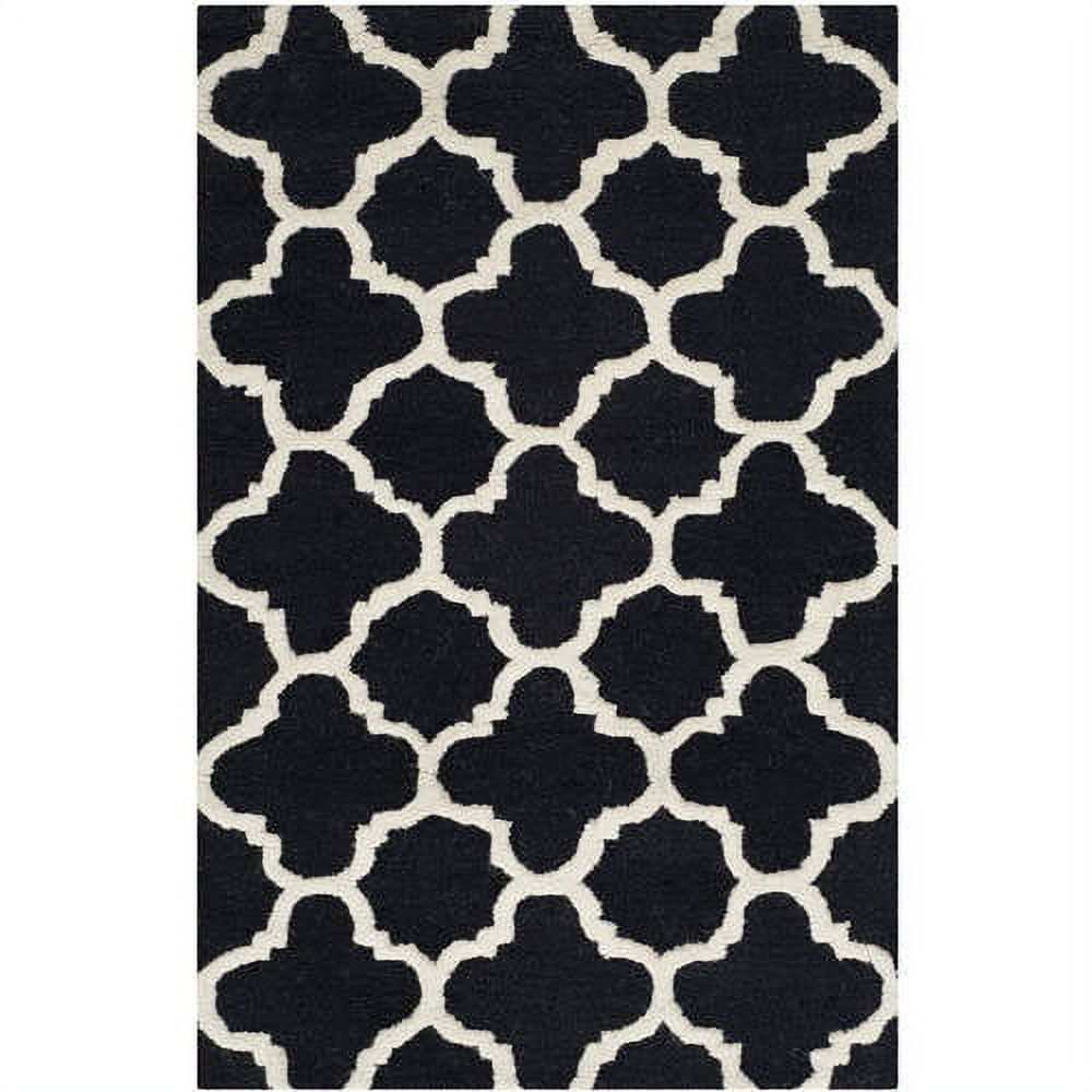 Elegant Ivory Hand-Tufted Wool Rectangular Accent Rug