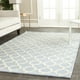 thumbnail image 1 of SAFAVIEH Cambridge Leonard Geometric Wool Area Rug, Light Blue/Ivory, 4' x 4' Square, 1 of 6
