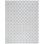 SAFAVIEH Cambridge Leonard Geometric Wool Area Rug, Light Blue/Ivory, 8' x 10'