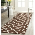 thumbnail image 1 of SAFAVIEH Cambridge Leonard Geometric Wool Runner Rug, Dark Brown/Ivory, 2'6" x 8', 1 of 7