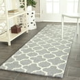 thumbnail image 1 of SAFAVIEH Cambridge Leonard Geometric Wool Runner Rug, Silver/Ivory, 2'6" x 10', 1 of 7