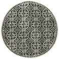 thumbnail image 1 of SAFAVIEH Cambridge Leslie Geometric Wool Area Rug, Black/Ivory, 3' x 3' Round, 1 of 8