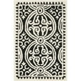 thumbnail image 1 of SAFAVIEH Cambridge Leslie Geometric Wool Area Rug, Black/Ivory, 4' x 4' Square, 1 of 9