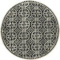 thumbnail image 1 of SAFAVIEH Cambridge Leslie Geometric Wool Area Rug, Black/Ivory, 8' x 8' Round, 1 of 3