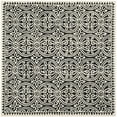 thumbnail image 1 of SAFAVIEH Cambridge Leslie Geometric Wool Area Rug, Black/Ivory, 8' x 8' Square, 1 of 9