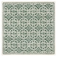 thumbnail image 1 of SAFAVIEH Cambridge Leslie Geometric Wool Area Rug, Dark Green/Ivory, 6' x 6' Square, 1 of 8