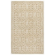 SAFAVIEH Cambridge Leslie Geometric Wool Area Rug, Ivory/Gold, 8' x 10'