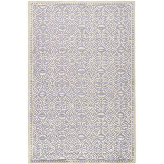SAFAVIEH Cambridge Leslie Geometric Wool Area Rug, Lavender/Ivory, 7'6" x 9'6"