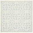 thumbnail image 1 of SAFAVIEH Cambridge Leslie Geometric Wool Area Rug, Light Blue/Ivory, 4' x 4' Square, 1 of 9