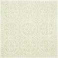 thumbnail image 1 of SAFAVIEH Cambridge Leslie Geometric Wool Area Rug, Light Green/Ivory, 6' x 6' Square, 1 of 9