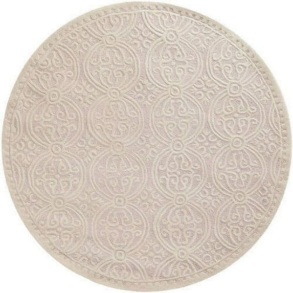 SAFAVIEH Cambridge Leslie Geometric Wool Area Rug, Light Pink/Ivory, 10' x 14'