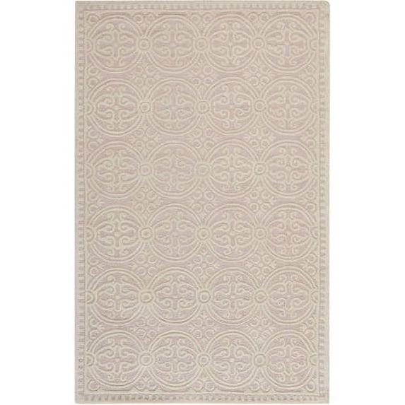 SAFAVIEH Cambridge Leslie Geometric Wool Area Rug, Light Pink/Ivory, 2' x 3'